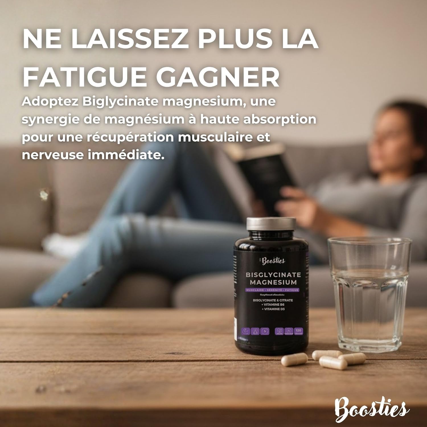 Magnesium Bisglycinate, Enriched with Vitamin B6 & D3 - 1927mg Magnesium - High Absorption - Reduce Fatigue, Relax & Sleep - Vegan, Non-GMO, Made in Europe - 120 Capsules - Image 9