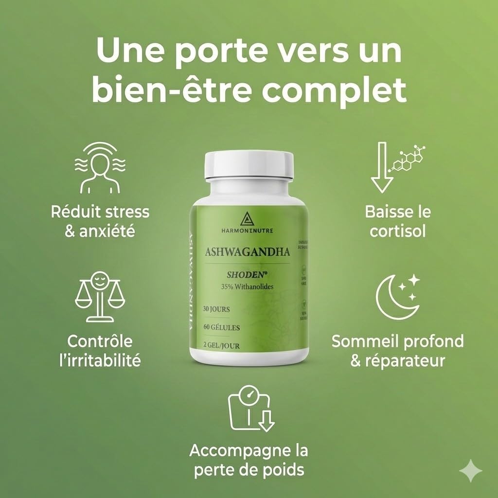 Ashwagandha 40:1 Extra Strong 8000 mg/day will REDUCE CORTISOL & TOTAL RELAXATION | EASY TO SWALLOW | Adaptogene plant, for quality adult sleep and help regain your serenity - Image 4