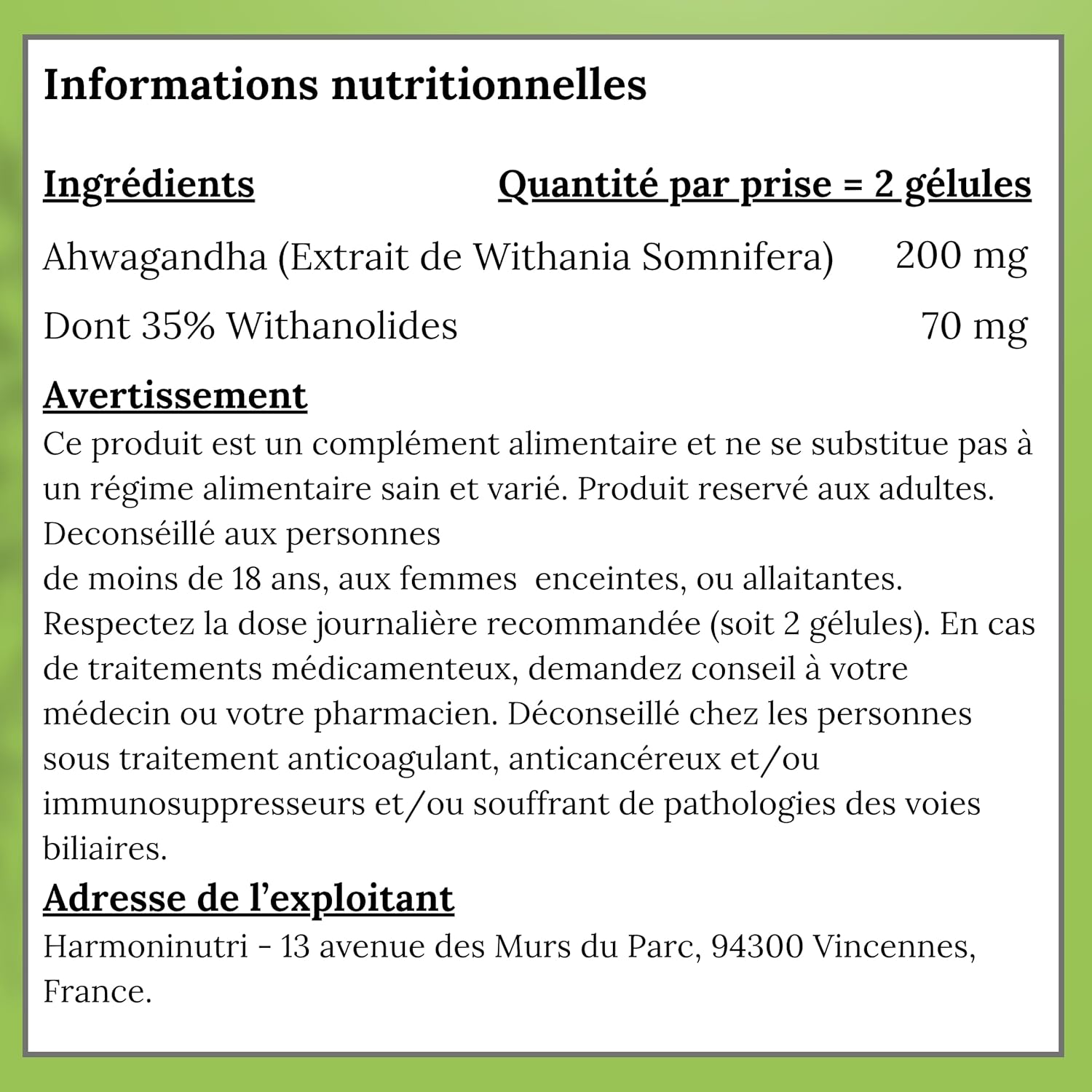 Ashwagandha 40:1 Extra Strong 8000 mg/day will REDUCE CORTISOL & TOTAL RELAXATION | EASY TO SWALLOW | Adaptogene plant, for quality adult sleep and help regain your serenity - Image 9