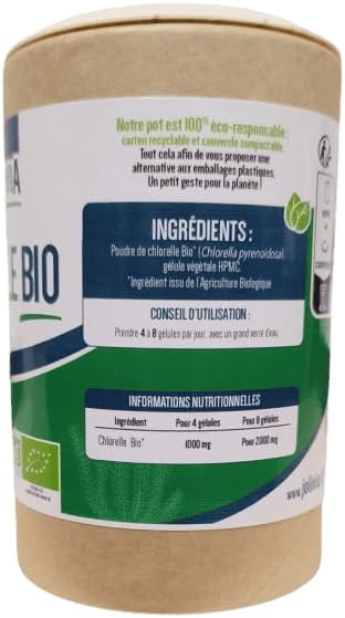 Chlorella Bio - 200 capsules of 250mg | Capsule Format | Vegan | Made in France - Image 3