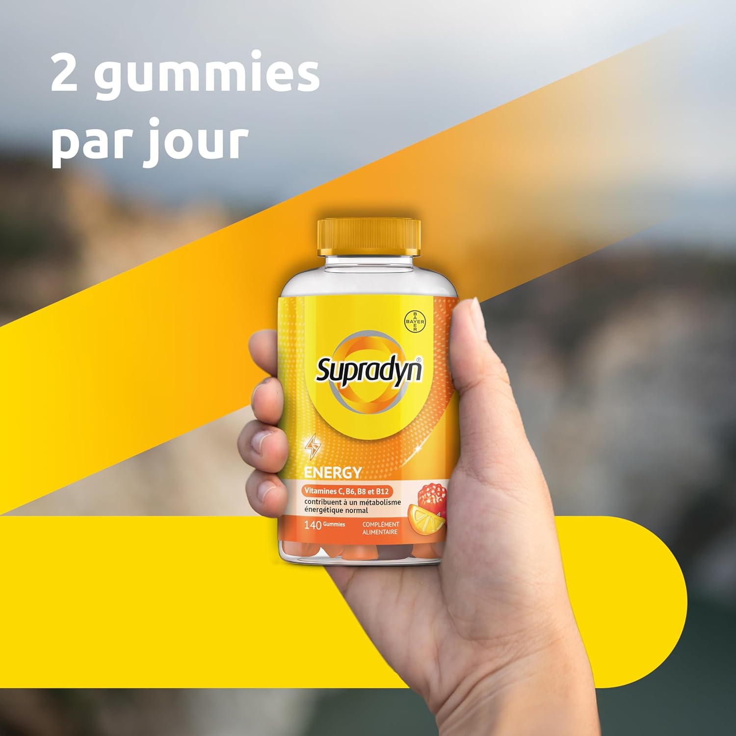 Supradyn Gummies Adult Vitamins with Vitamin D, C and Biotin - Gummies Energy Multivitamin with Cherry, Raspberry and Orange Flavour - 140 Gummies - Image 6