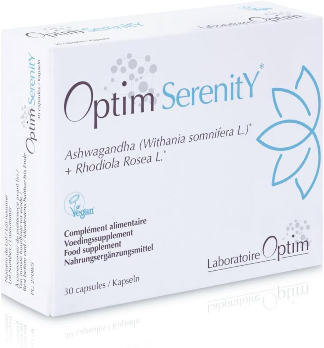 Ashwagandha & Rhodiola – Ashwagandha Supplement for Natural Stress, Serenity & Emotional Balance, Restful Sleep – 30 Vegan Capsules (1 Month Cure) Optim Serenity - Image 2