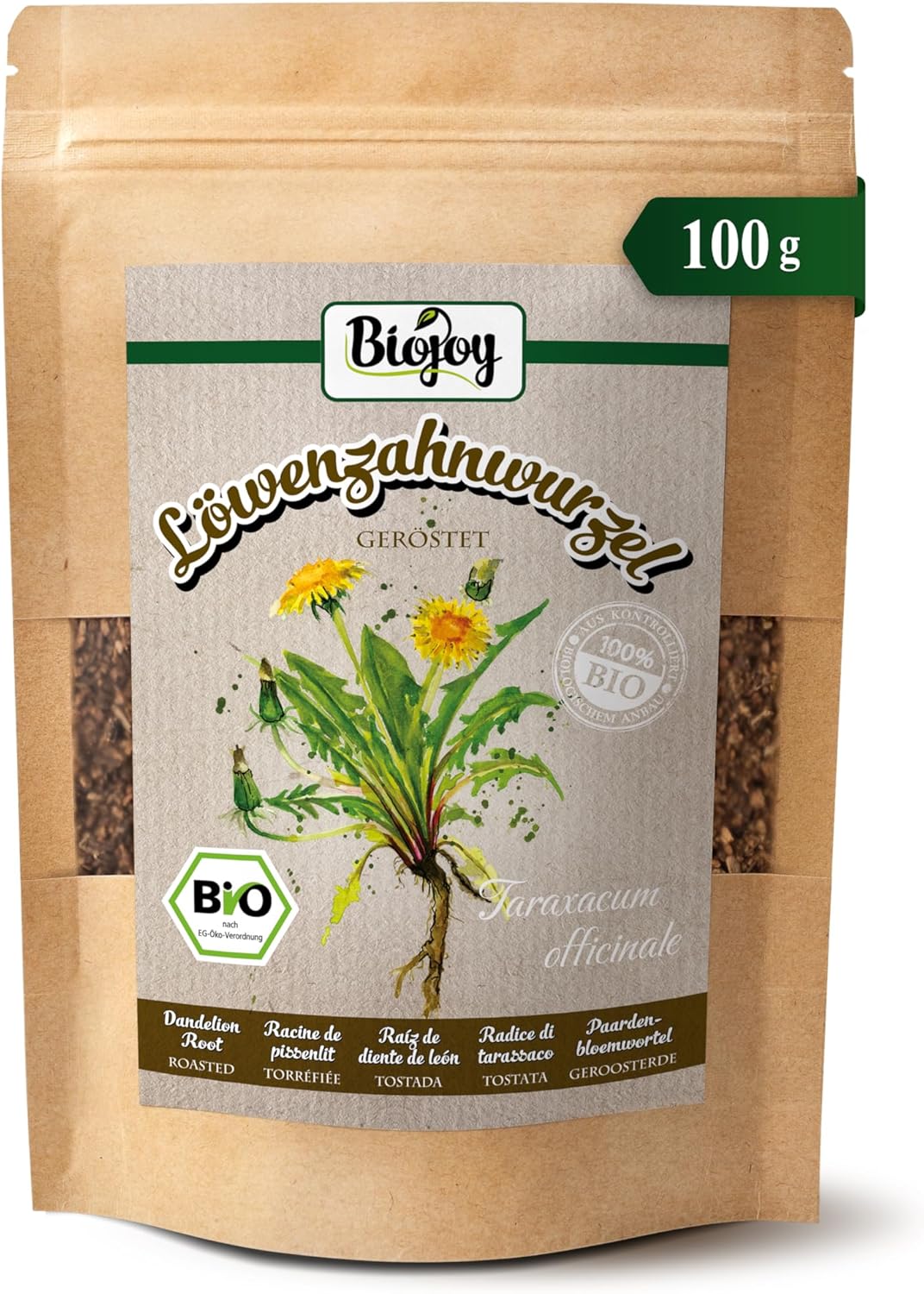 Biojoy Organic Dandelion Roots (100g), Roasted and Dried, Dandelion Root Tea (Taraxacum officinale) - Image 2