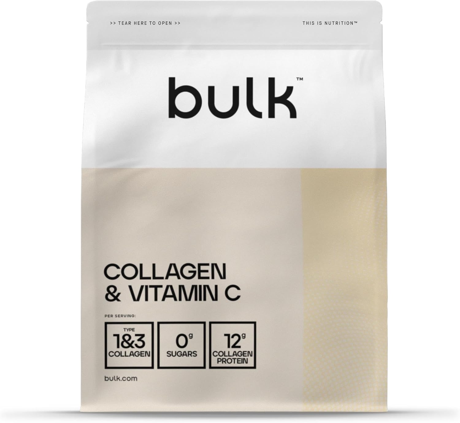 Bulk Collagen & Vitamin C Powder, 12,000mg Per Serving, Hydrolyzed Collagen Peptides, Type 1 & Type 3, Collagen Peptides, Mango, 500g - Image 2