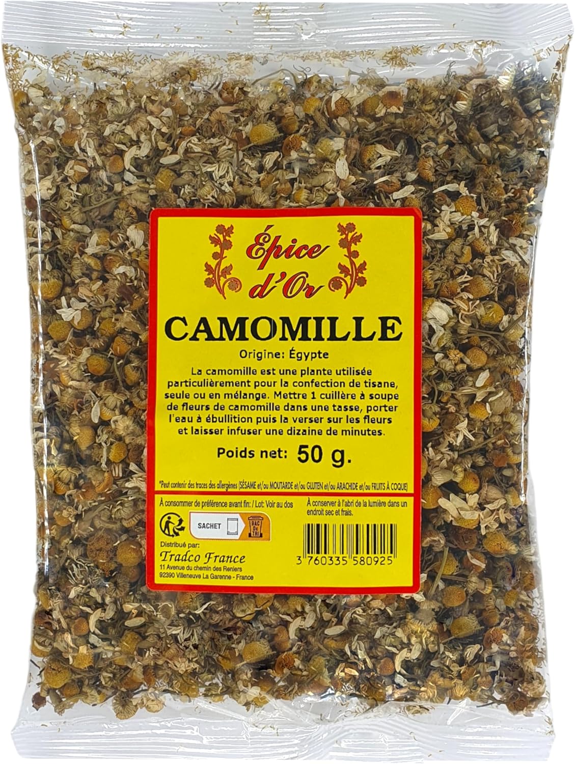 Chamomile 50g - Golden Spice, 100% Natural, No Additives, No Artificial Flavors, No Preservatives - Image 2