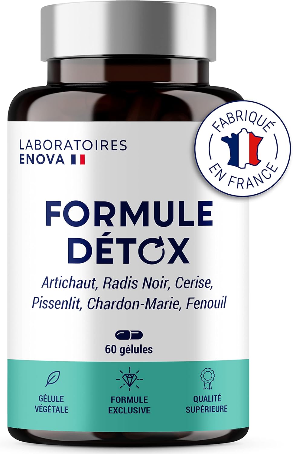 DETOX FORMULA | Plant Complex: Artichoke Black Radish Cherry Tail Dandelion Milk Thistle | Detoxifier Liver and Intestine | Detox Colon and Liver Drainer | 60 Capsules - Image 2