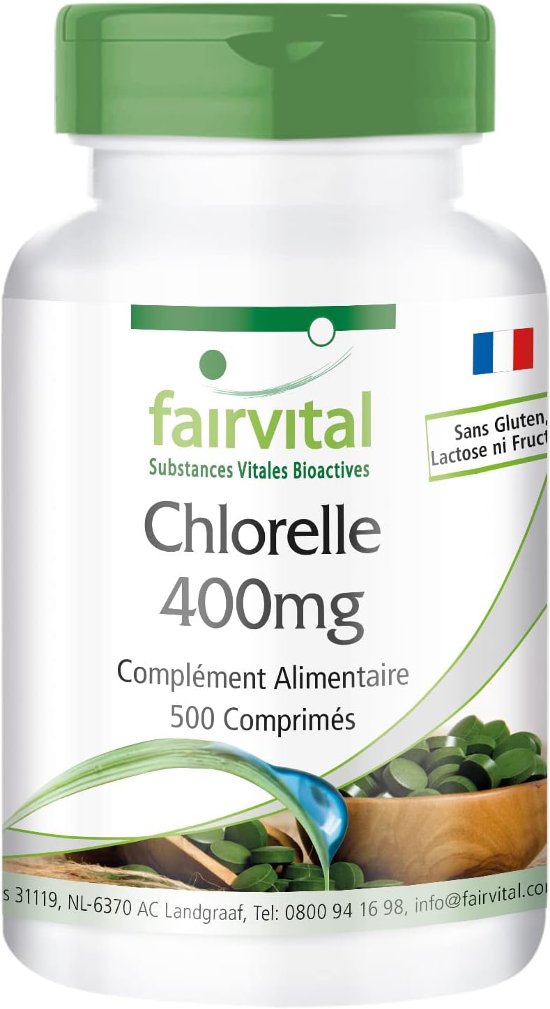 Fairvital | Chlorella 400 mg - 80 days cure - VEGAN - High dosed - 500 tablets - 100% chlorella powder (Chlorella vulgaris) - Image 2