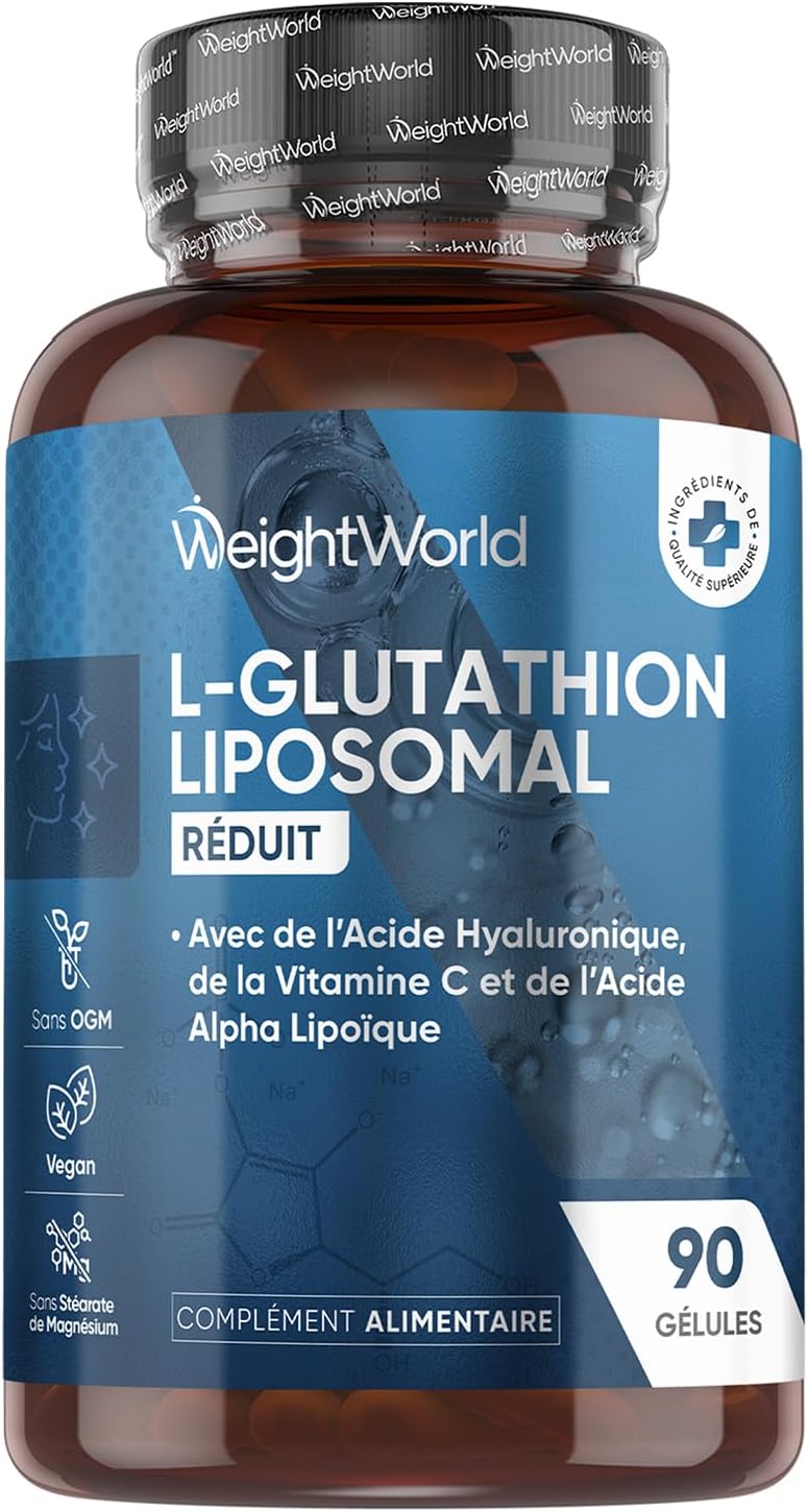 Glutathione Liposomal Reduced 1000mg - 90 Vegan Capsules - Glutathione Liposomal Vitamin C, Hyaluronic Acid, Alpha-Lipoic Acid - Sunflower Phospholipids - Soy and Non-GMO - Image 2