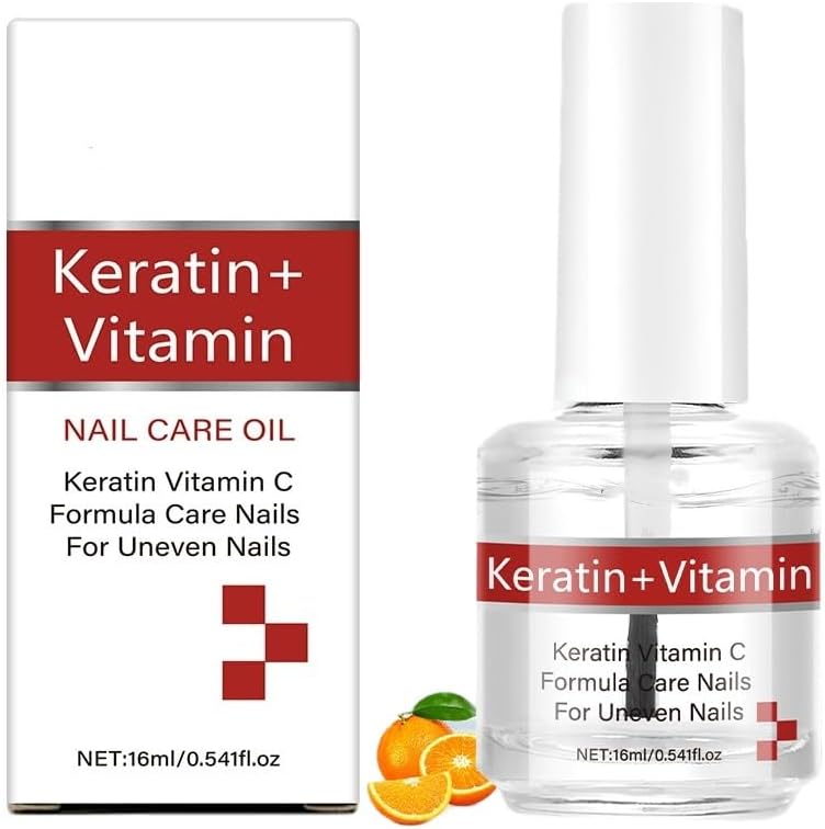 Keratin Oil + Vitamin C for Nails and Cuticles, Keratin Protein Moisturizes and Strengthens Care, Removes Cracked Nails and Rigid Cuticles, Deep Hydration for Skin Care - Image 2