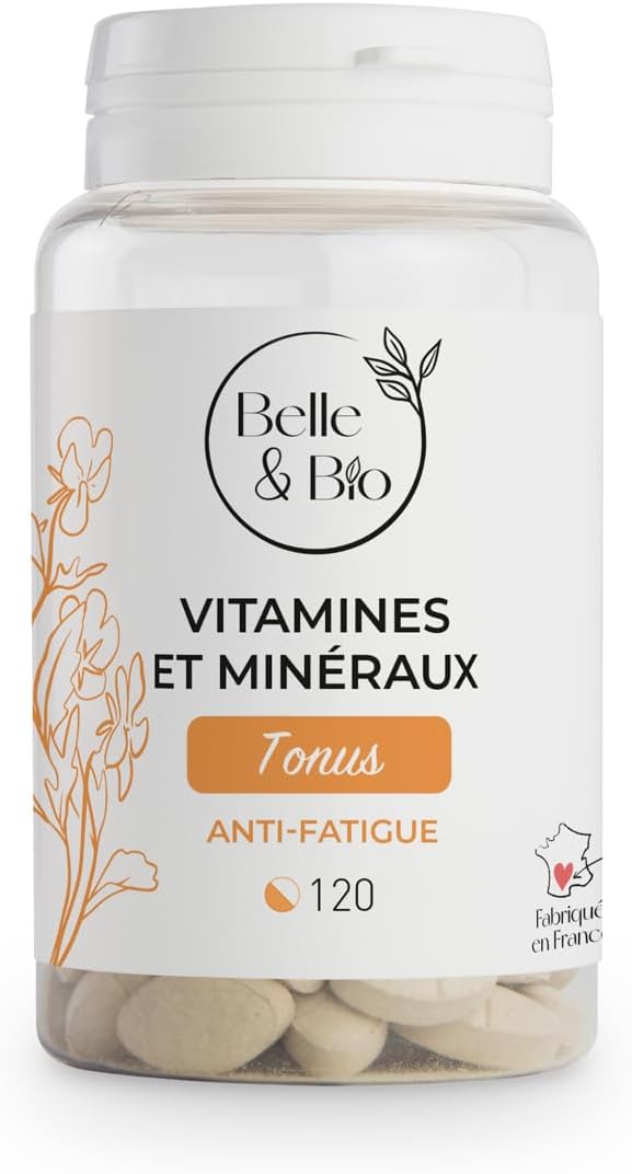 METABOLISM & ANTI-FATIGUE - Vitamins & Minerals - 11 vitamins & 5 essential minerals - 120 tablets - 2 month cure - Belle & Organic Food Supplement - Made in France - Image 2