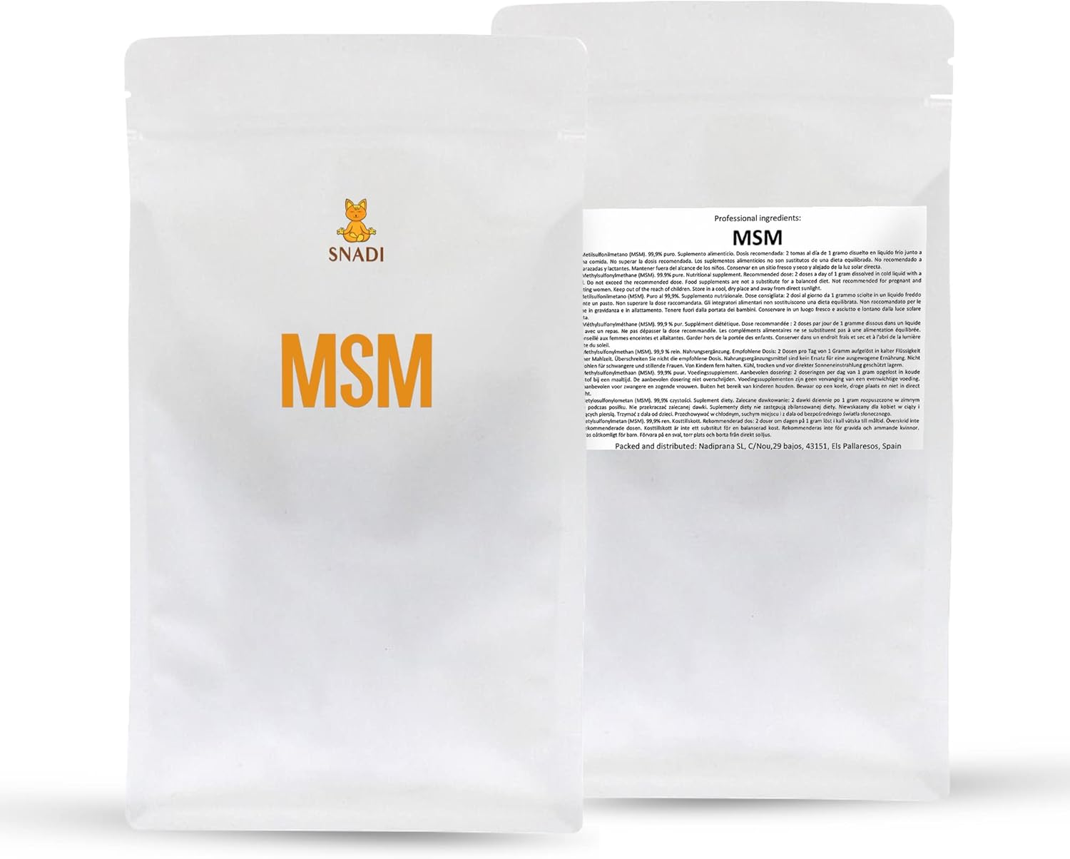 MSM Pure Powder 1kg | Methylsulfonylmethane 99.9% Purity | Vegan and No Additives | High Bio-Absorption | For Skin, Nails and Hair, Colourless, Size 1 kg - Image 2