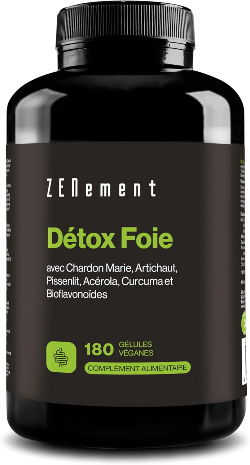 Milk Thistle, Artichoke, Turmeric, Dandelion and Bioflavonoids - Liver Detox Dietary Supplement with Natural Vitamin C that Contributes to Cell Protection - 180 Vegan Capsules – Zenement - Image 2