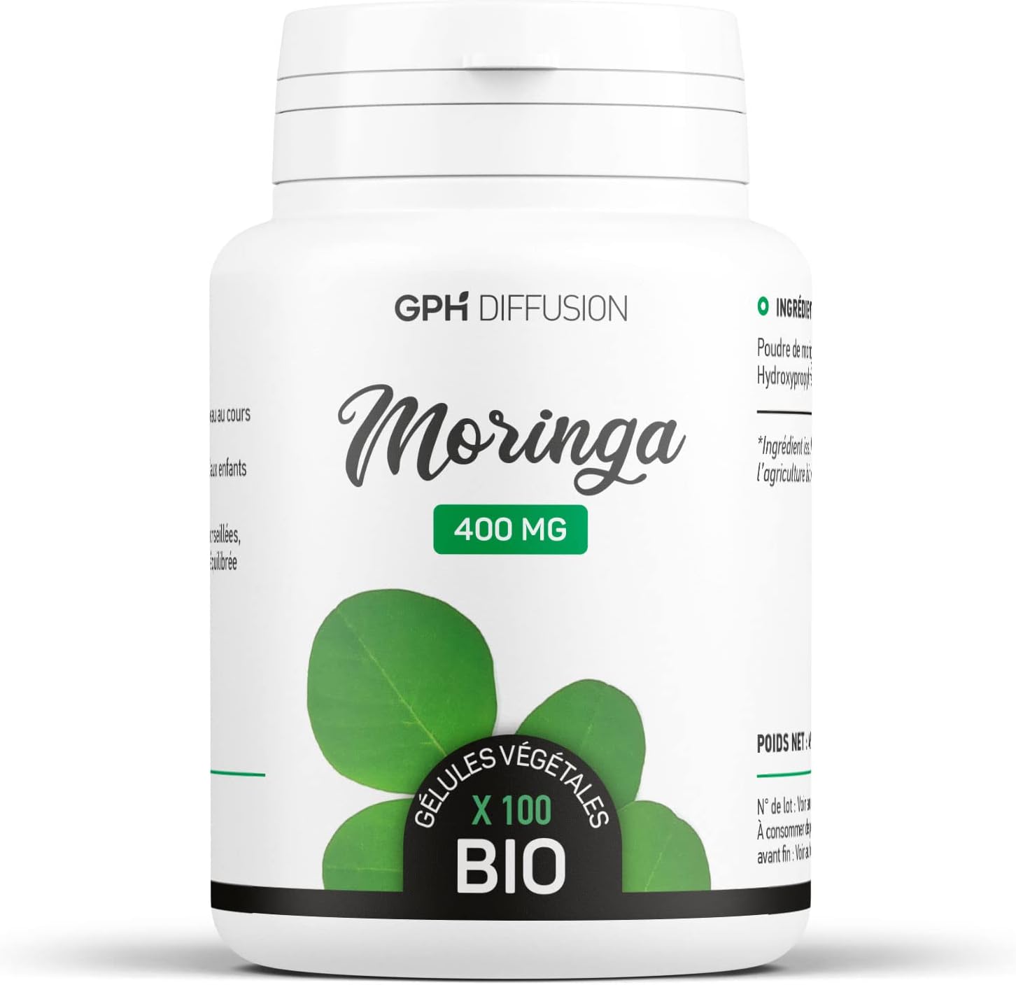 Moringa Oleifera BIO | 1200 mg/day | 100 vegetable capsules | 30 days - Image 2