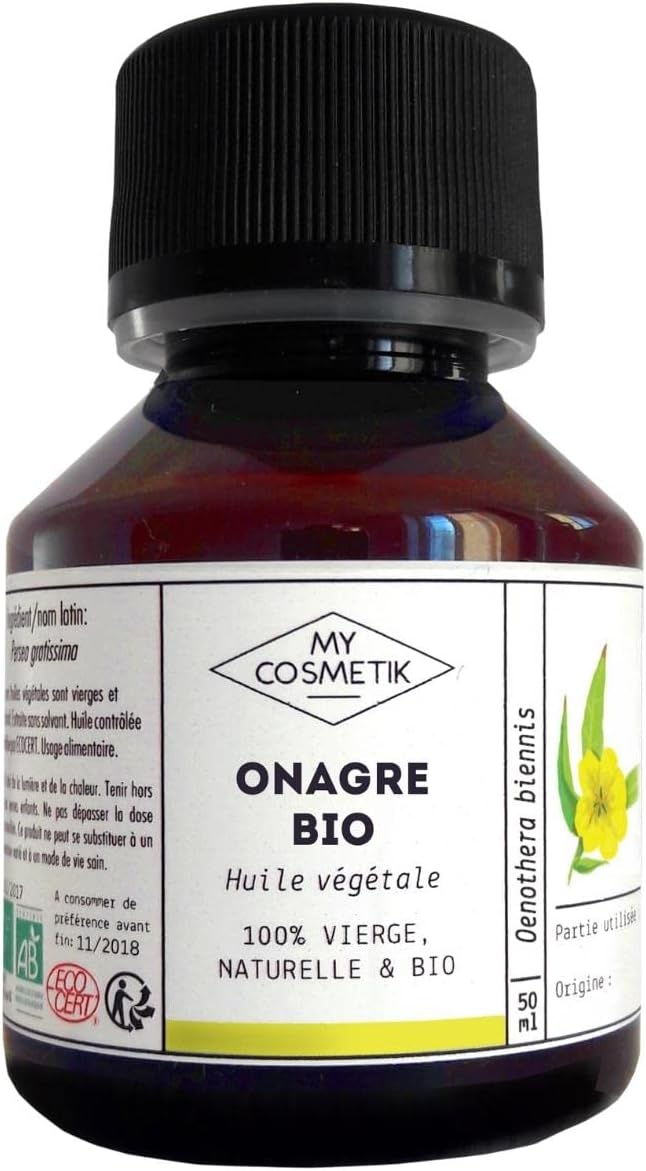 MyCosmetik Evening Primrose Vegetable Oil Organic AB from Organic Agriculture - 100% Pure and Natural - Made in France - Restructuring - 50 ml - Image 2