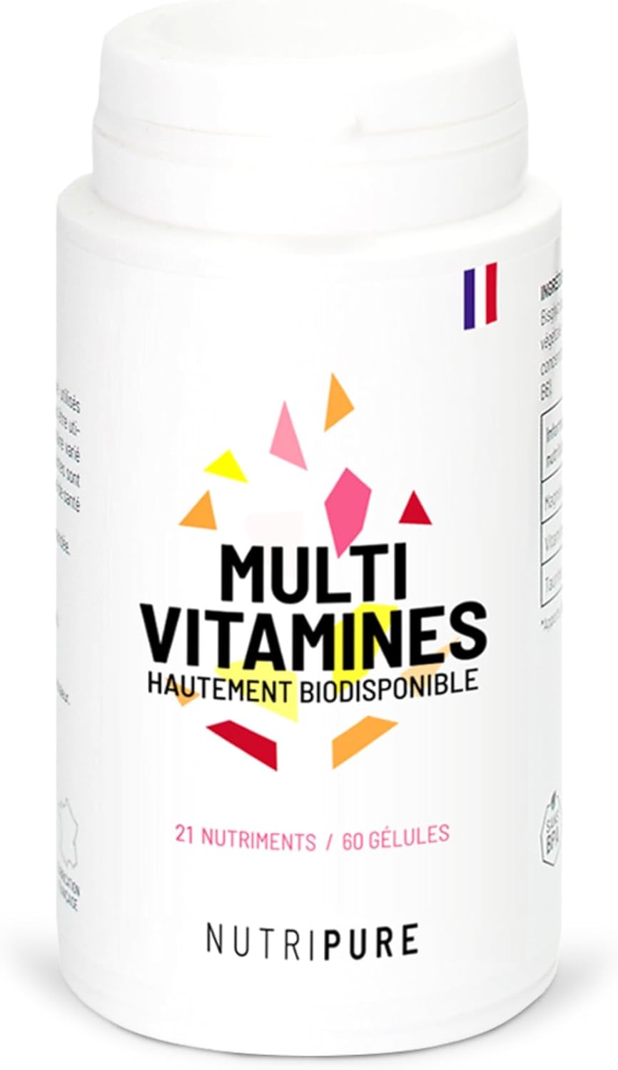Nutripure | Multivitamins and Minerals 21 Nutrients | Food Supplement | Magnesium, Vitamin B12, Vitamin D, Zinc | Antioxidant, Cognitive, Vision | 60 Capsules | 1 Month | Made in France - Image 2