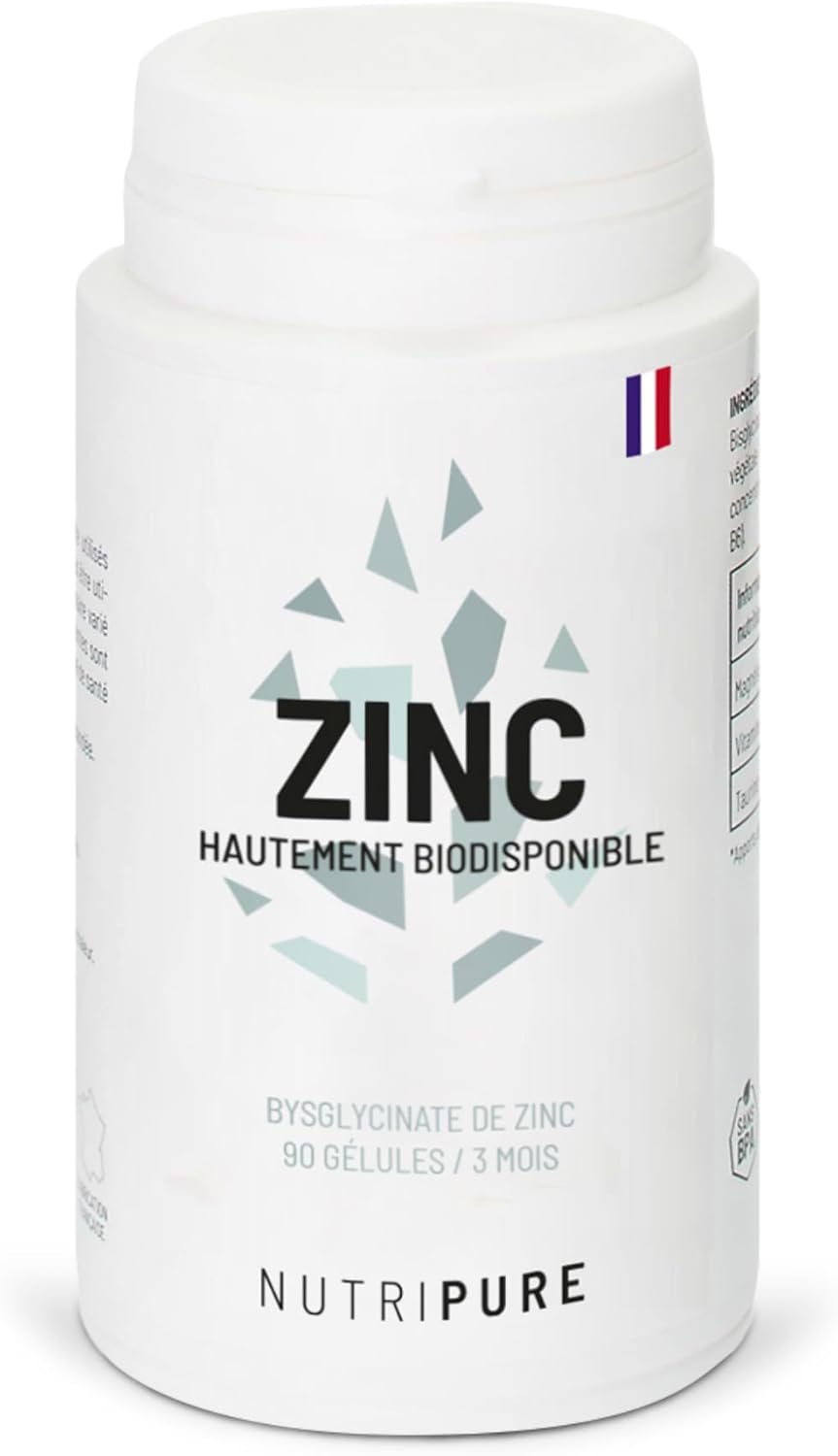 Nutripure | Zinc Bisglycinate 15 mg High Quality ALBION® | High Absorption | Antioxidant, Strengthening Immune System, High Bioavailability | 90 Vegetable Capsules | Vegan | Made in France - Image 2