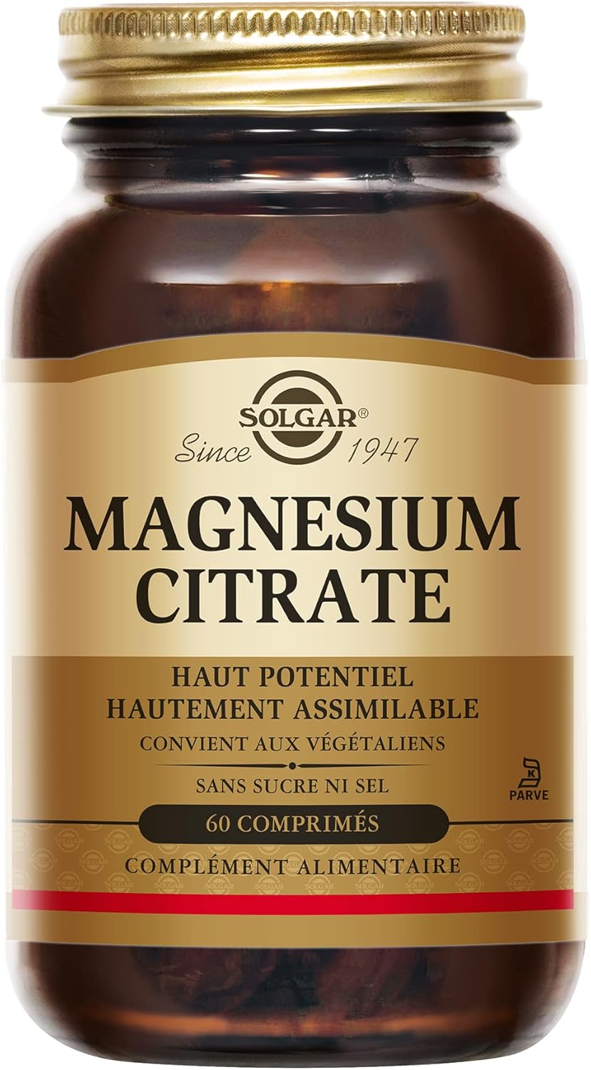 Solgar Magnesium Citrate - Sleep and Fatigue - Vitality and Energy - Highly Assimilable - Mineral - Food Supplement - Bottle of 60 Tablets - Image 2