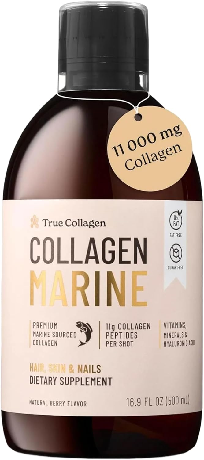 True Collagen Marine | Hydrolyzed Collagen Liquid Supplement 11,000mg - 500ml, 20 Day Supply | Hyaluronic Acid, Biotin & Vitamin C for Hair, Skin & Nails - Image 2