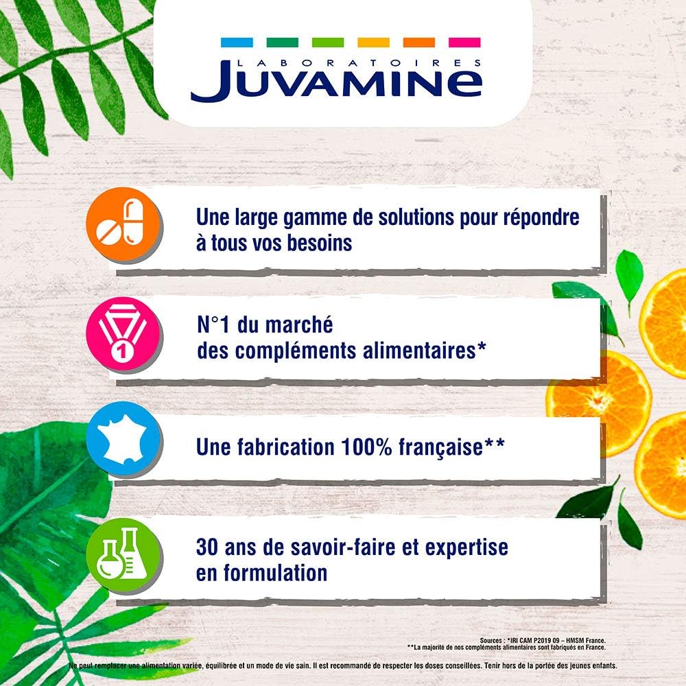 JUVAMINE - BOOST Vitamin C Ginseng & Guarana - 30 Chewable Tablets To Reduce Fatigue,Stress - Image 3
