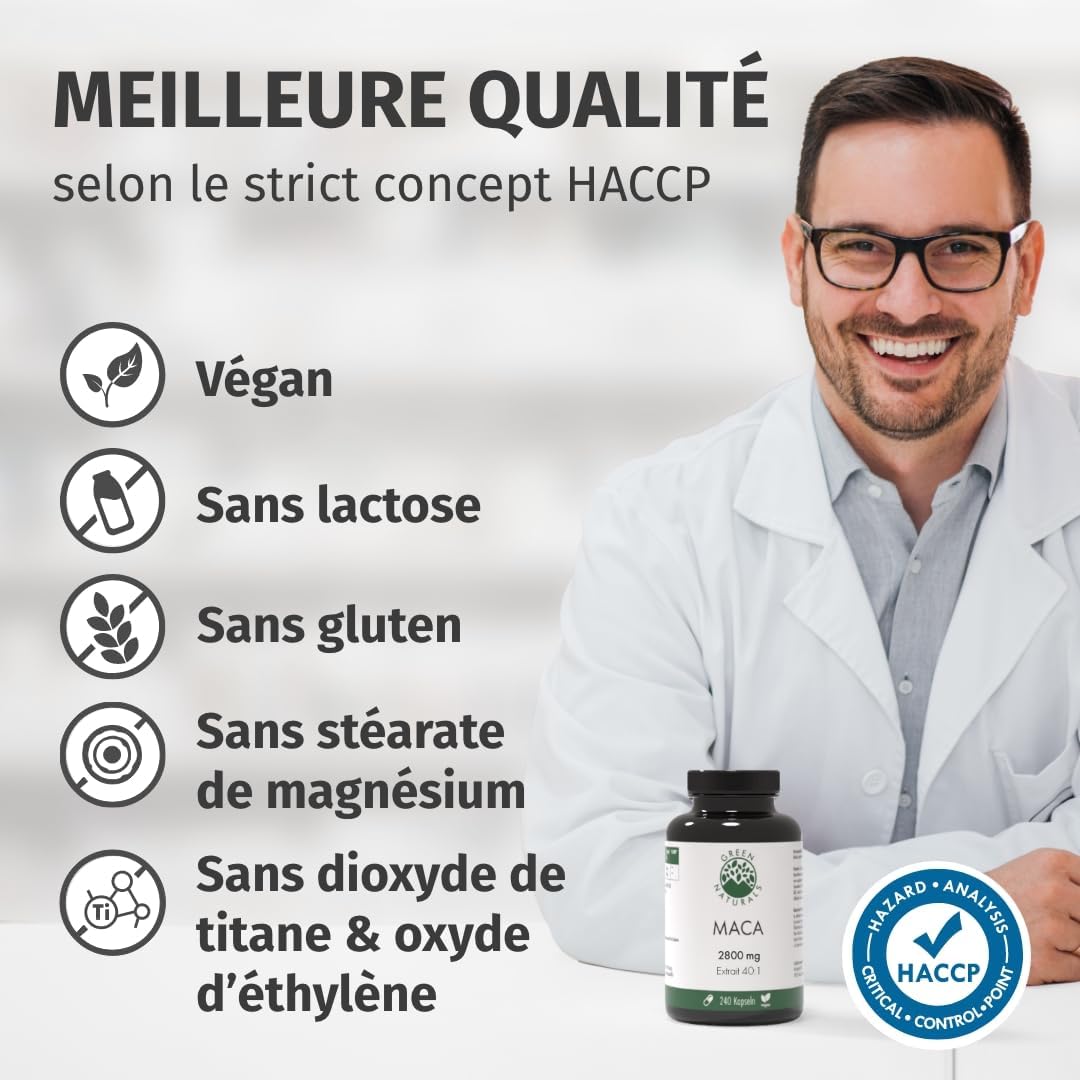 3-in-1 Maca Complex Black-Red-Gold – High Dosage: 112.000 mg Maca Powder (2.800 mg Extract (40:1)) – Stock for 2 Months – Vegan & Lab Tested – Green Natural - Image 6