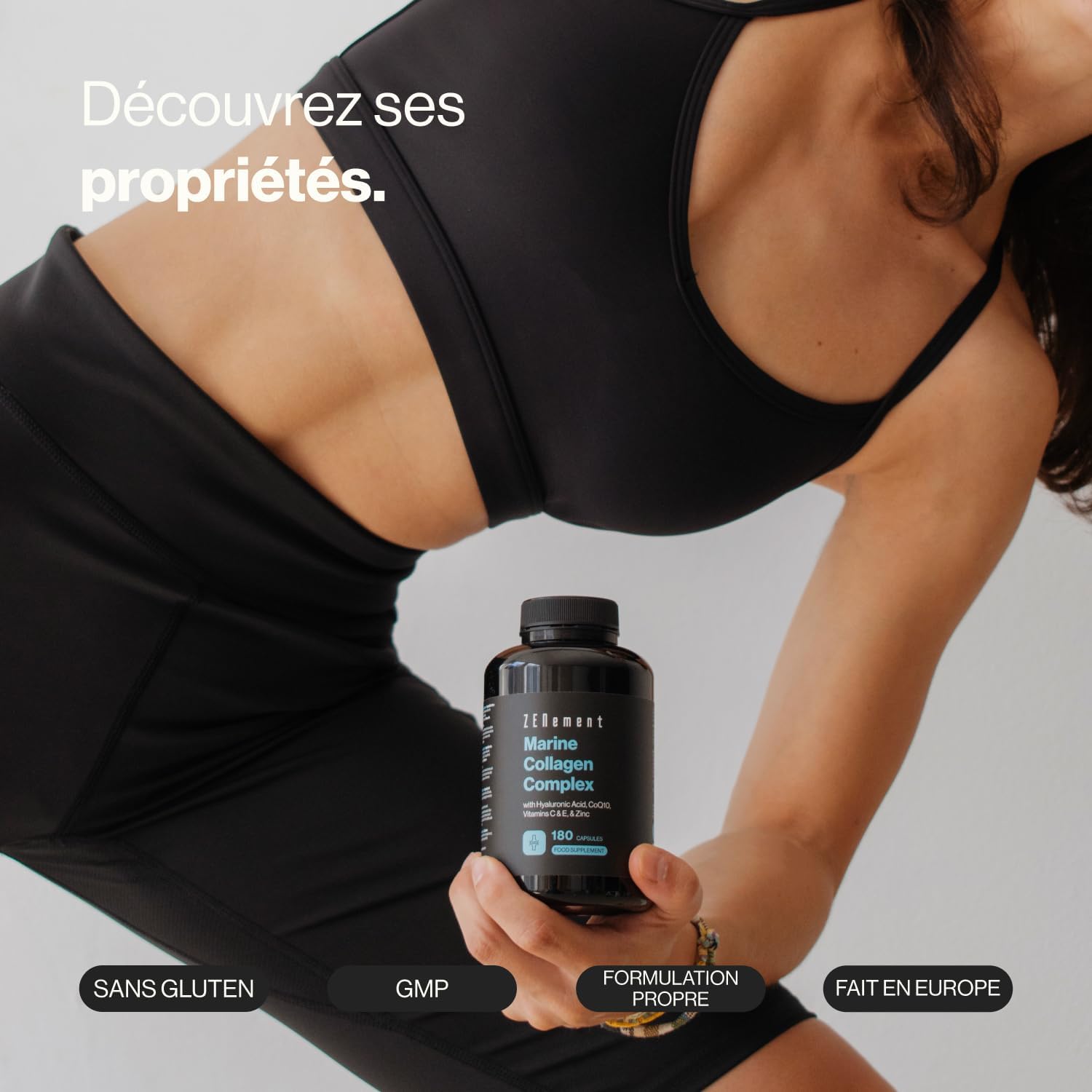 Marine Collagen Complex, with Hyaluronic Acid, CoQ10, Vitamins C & E and Zinc, 180 Capsules | Joint Supplement, Skin & Bone | Preservative Free | Zenement - Image 3