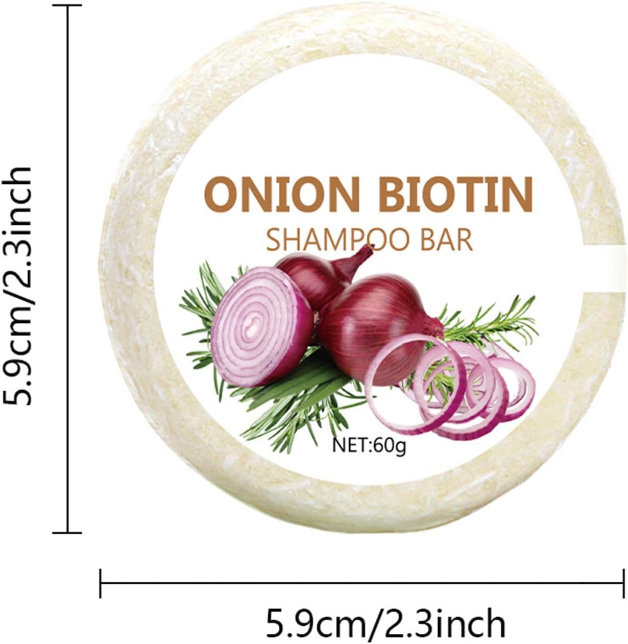 2 Pieces Onion Biotin Shampoo Bar, Onion Rosemary Shampoo Soap, Solid Shampoo For Hair Growth, Biotin Moisturizing Shampoo Hair For Fines/Curly - Image 8
