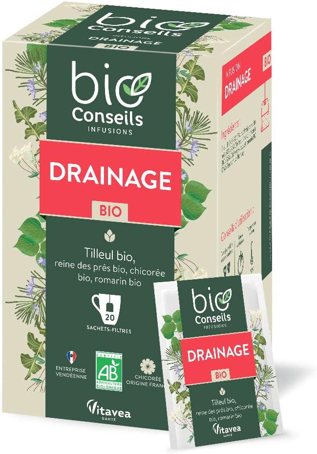 BioConseils - Organic Infusion Drainage Infusion Green Drinks – 20 Sachets - Image 3