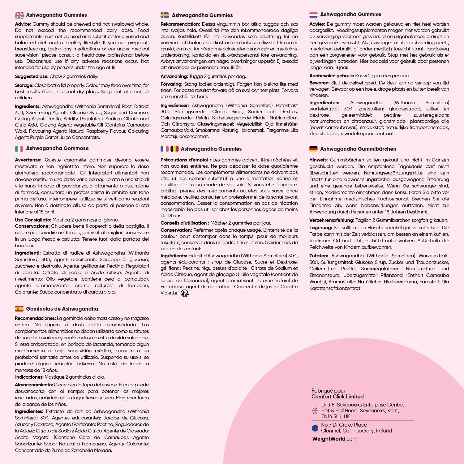 Ashwagandha Gummies 1200mg, 120 Ashwagandha Vegan Gummies with Raspberry Taste, Indian Ginseng Withania Somnifera for 2 Months - Alternatives to Capsules and Tablets - Image 6