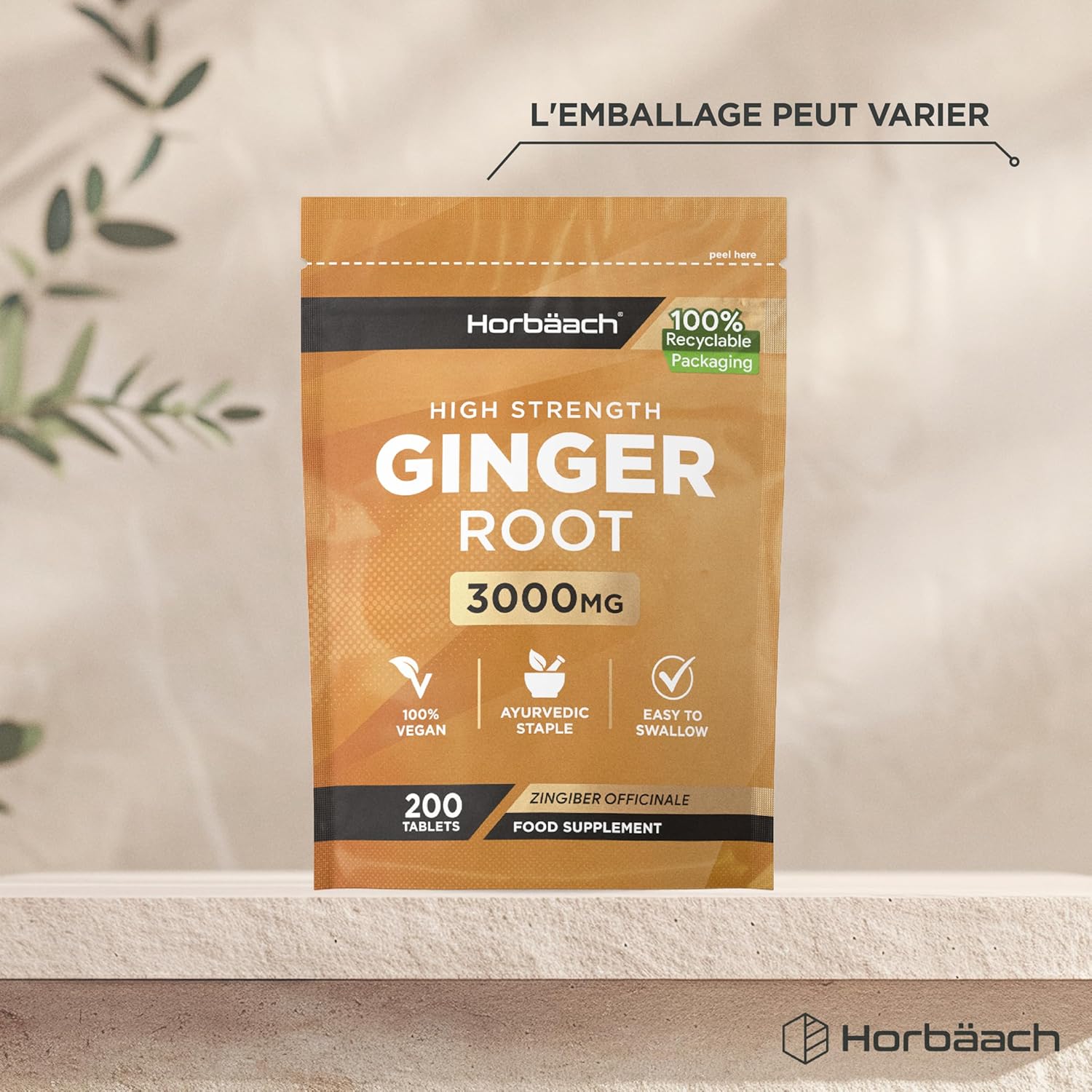 Ginger Capsules 3000mg | 200 Vegan Tablets | Ginger Powder | Source of Iron, Potassium, Vitamin C, Magnesium | Zingiber Officinale | Ginger Root | Horbaach - Image 7