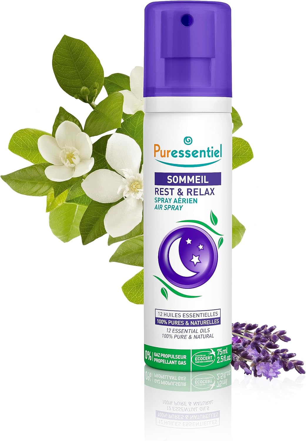 Puressentiel - Relaxation and Sleep - Air Spray with 12 Relaxing Essential Oils - 100% Pure and Natural - Improve Your Sleep Naturally - Pack of 2 x 75 ml - Image 3