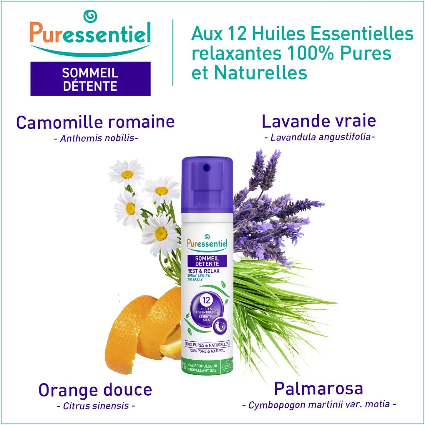 Puressentiel - Relaxation and Sleep - Air Spray with 12 Relaxing Essential Oils - 100% Pure and Natural - Improve Your Sleep Naturally - Pack of 2 x 75 ml - Image 4