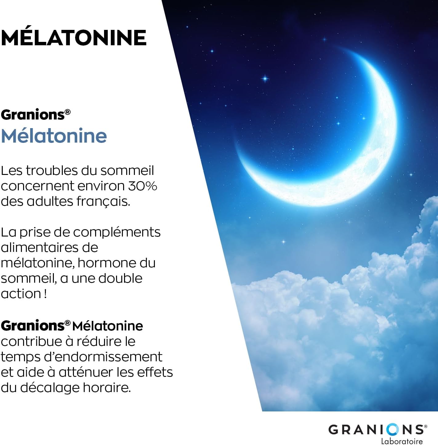Melatonin GRANIONS | Adult Sleep Supplement | Melatonin 1mg Capsules with Magnesium | Sleeping Pills, Restful Sleep, Jetlag | Made in France | 60 Capsules - Image 5