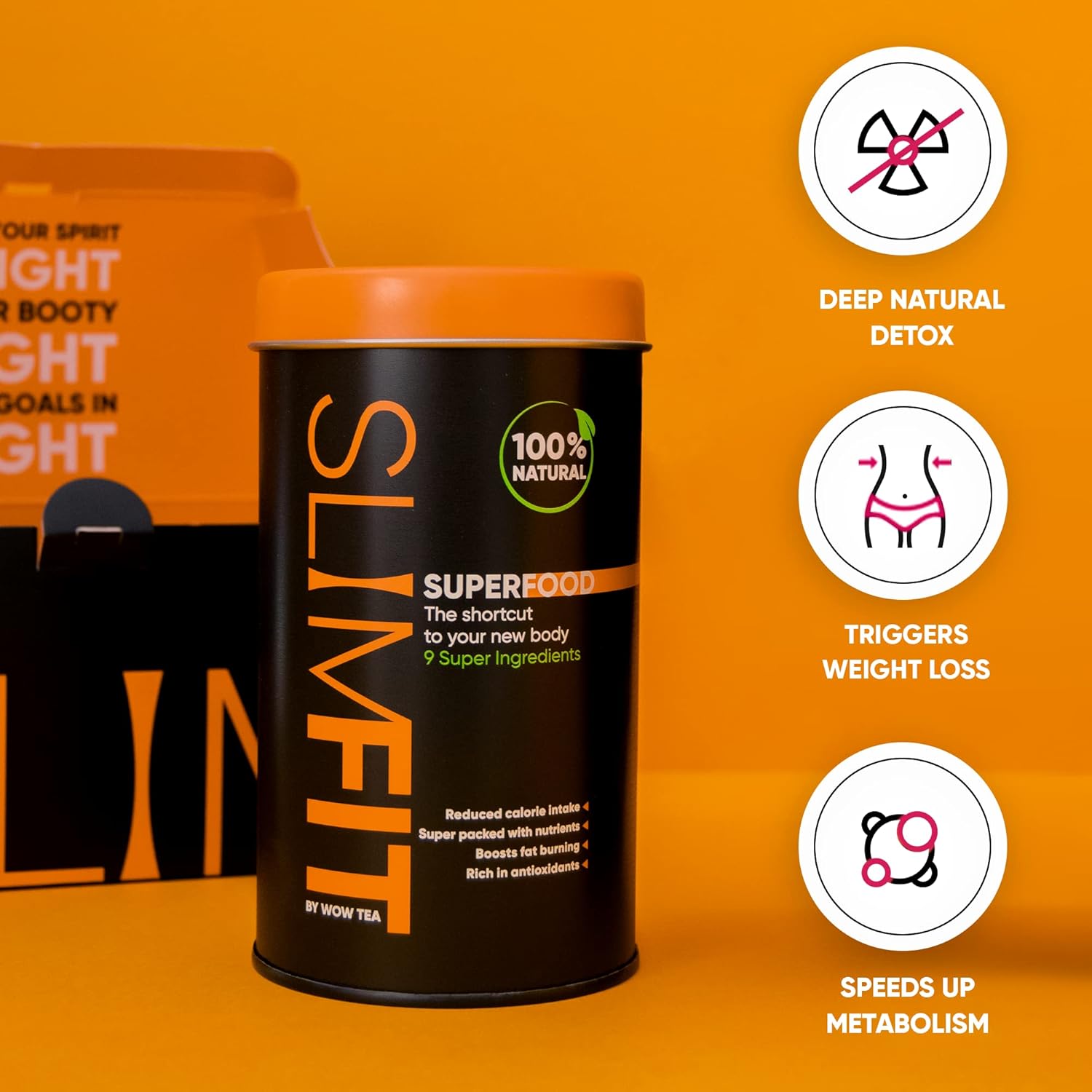 SlimFit Superfood - Weight Loss Superfood | High Protein Meal Replacement | 9 Superfoods | Appetite Suppressant Powder - 27 Kcal Per Serving | 210 g, Made in EU - Image 4