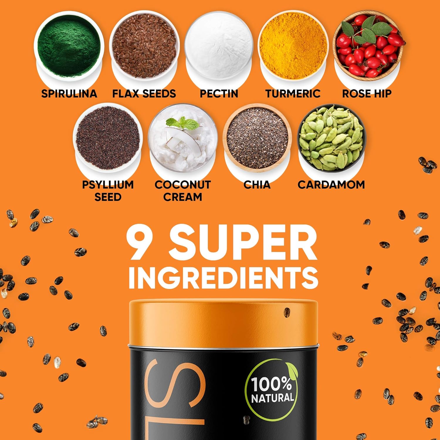 SlimFit Superfood - Weight Loss Superfood | High Protein Meal Replacement | 9 Superfoods | Appetite Suppressant Powder - 27 Kcal Per Serving | 210 g, Made in EU - Image 5