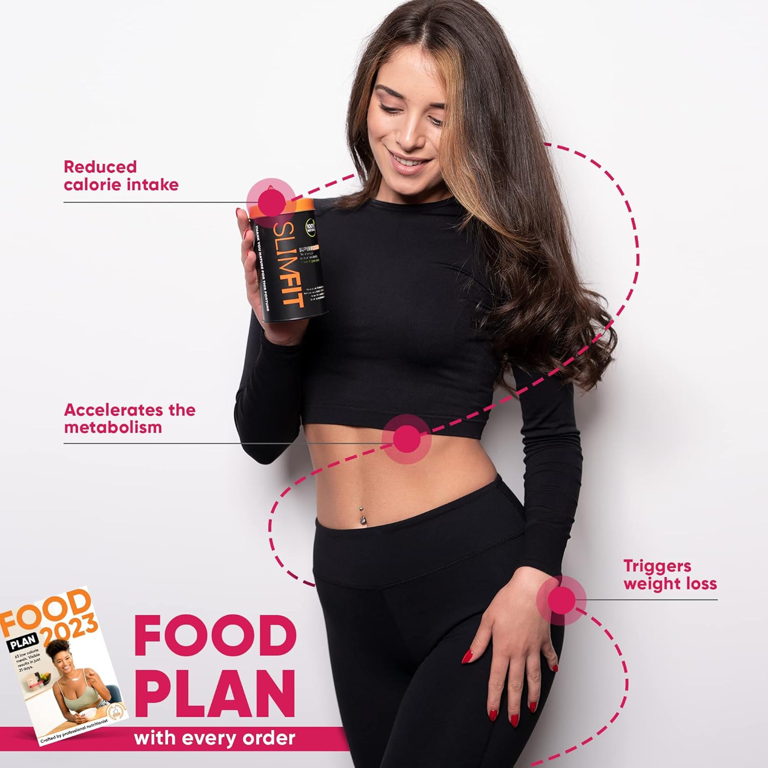 SlimFit Superfood - Weight Loss Superfood | High Protein Meal Replacement | 9 Superfoods | Appetite Suppressant Powder - 27 Kcal Per Serving | 210 g, Made in EU - Image 6