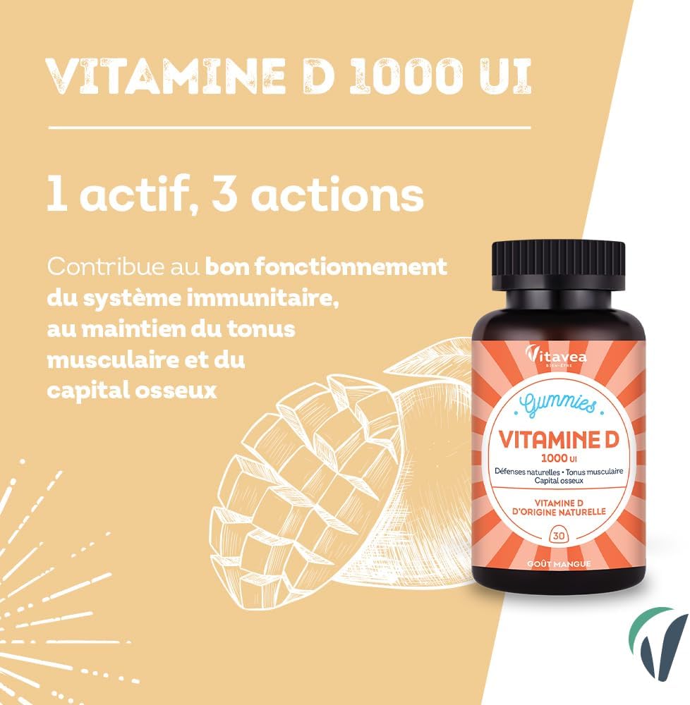 Vitavea - Vitamin D Gummies - Dietary Supplement Natural Defenses, Immunity - Strengthened Natural Defenses, Maintenance of Bone Capital - 30 Gummies - 30 Days - Image 3