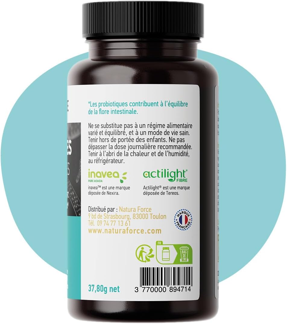NATURA FORCE - Probiotics - Prebiotics - Improves the Intestinal Flora - Made in France - 90 capsules - Image 7