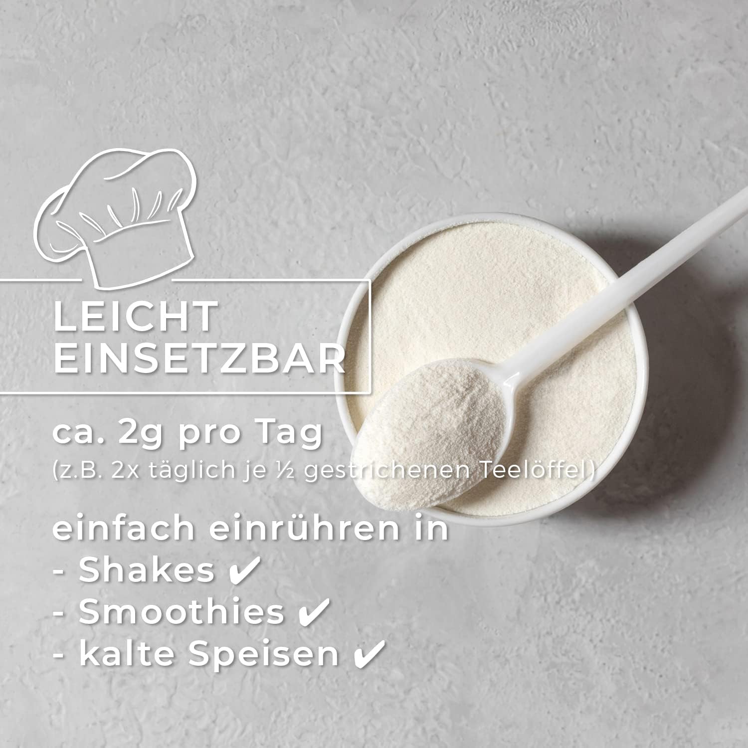 MSM Powder 2 x 1000g | 99.9% Pure Methylsulfonylmethane, Organic Sulfur No Additives | Non-GMO, No Artificial Flavours or Gluten | Ideal for Cold Food & Drink - Image 6