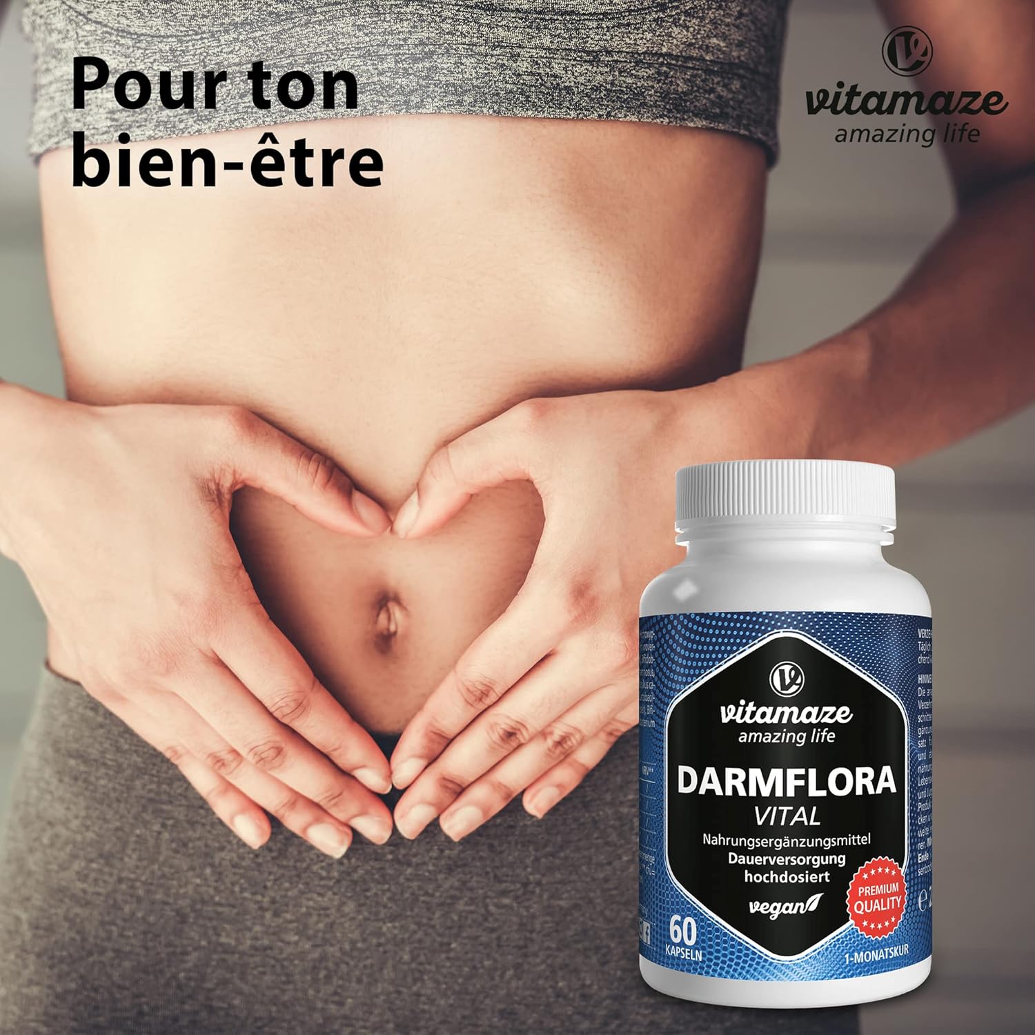 Probiotic Intestinal Flora - 12 Cultures of Bacteria for Gut Microbiota with Inulin, Lactobacillus & Bifidobacterium - 16.2 Billion CFU - 60 Vegan Capsules for 1 Month - German Quality - Image 6