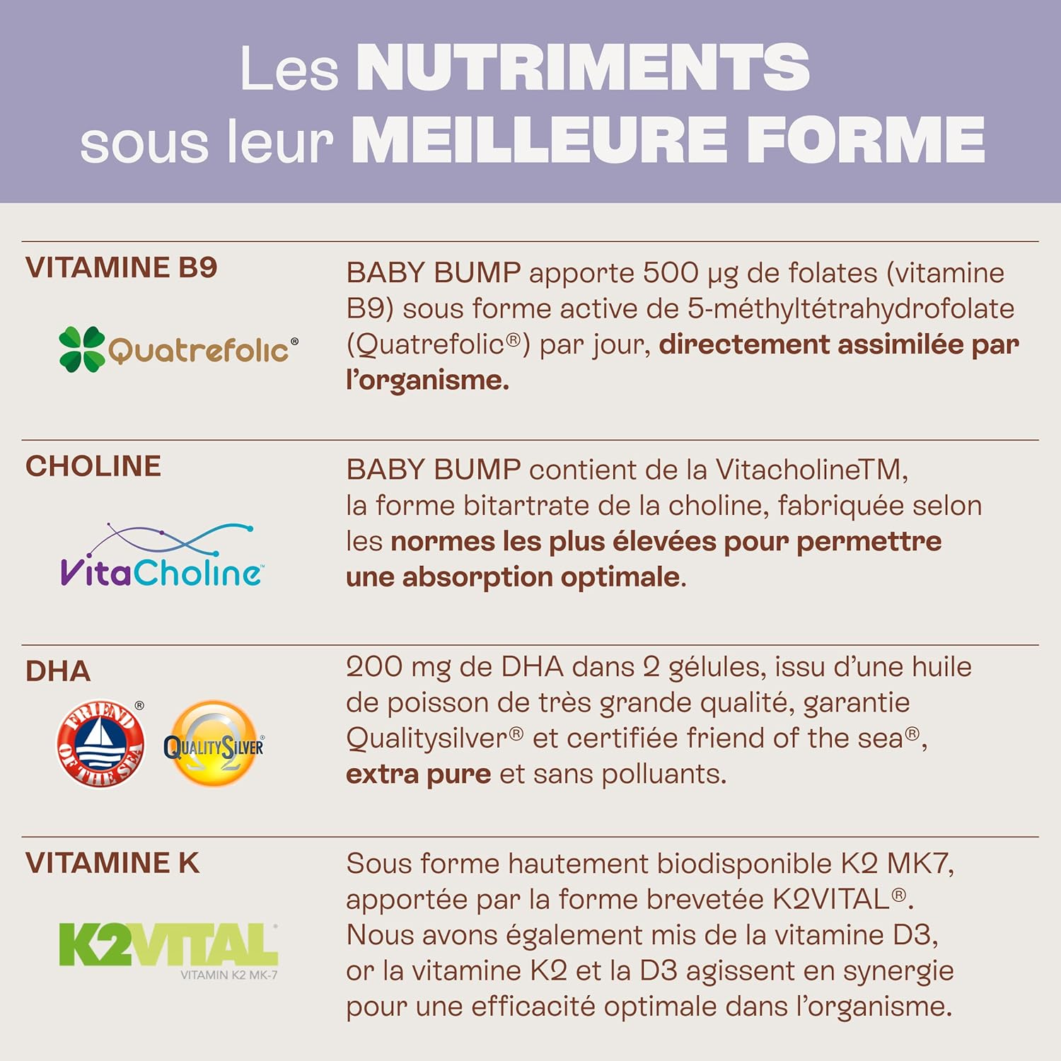 Jolly mama! Baby Bump | Multi-Vitamins Pregnancy | With DHA, Choline, Vitamin B9 Active Quatrefolic | Made in France | Cure 1 Month, 60 Capsules - Image 8