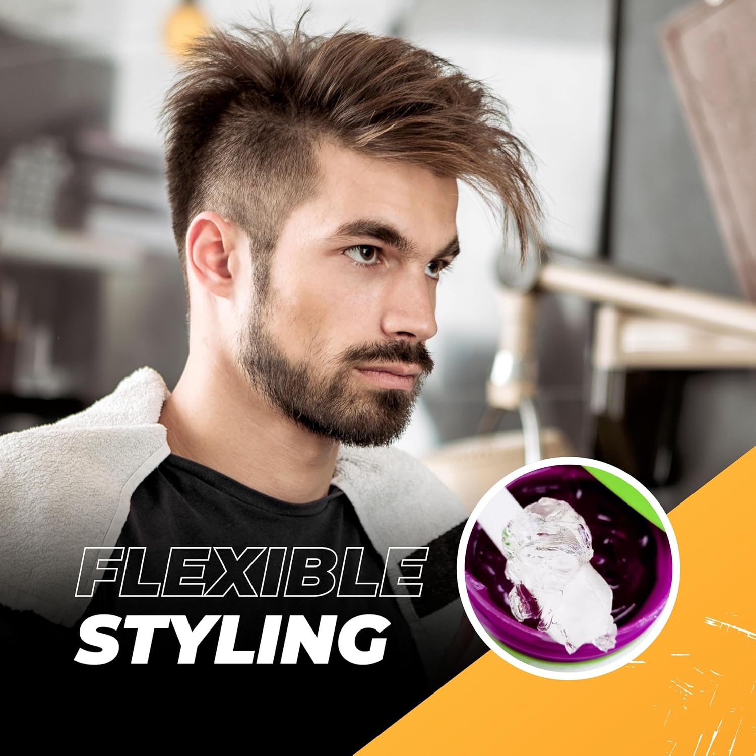 NISHMAN Men's Styling Wax 05 - Keratin 150g - Wood Fruit Fragrance - Natural Shine Finish - Strong Hold - Aqua Wax Hair Gel - Long Lasting Control and Definition - Image 4