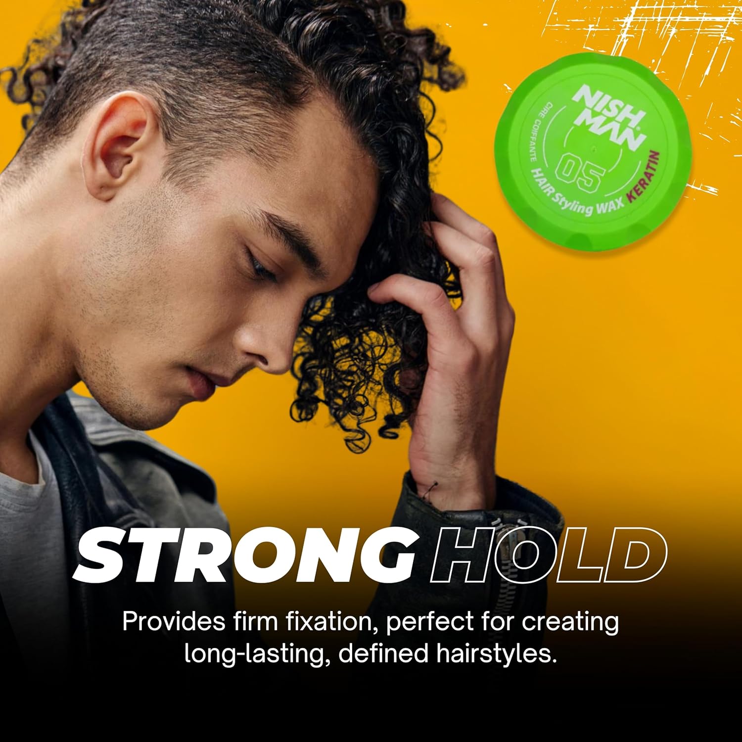 NISHMAN Men's Styling Wax 05 - Keratin 150g - Wood Fruit Fragrance - Natural Shine Finish - Strong Hold - Aqua Wax Hair Gel - Long Lasting Control and Definition - Image 8