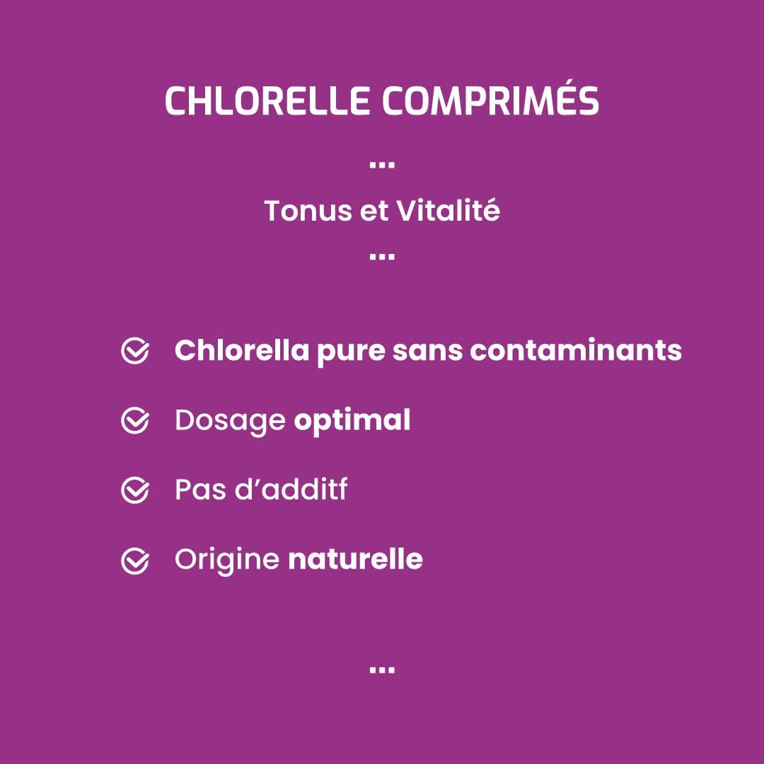 Dietary supplement CHLORELLE - 180 tablets - Detox, Vitality, Energy - Developed in France - Image 4