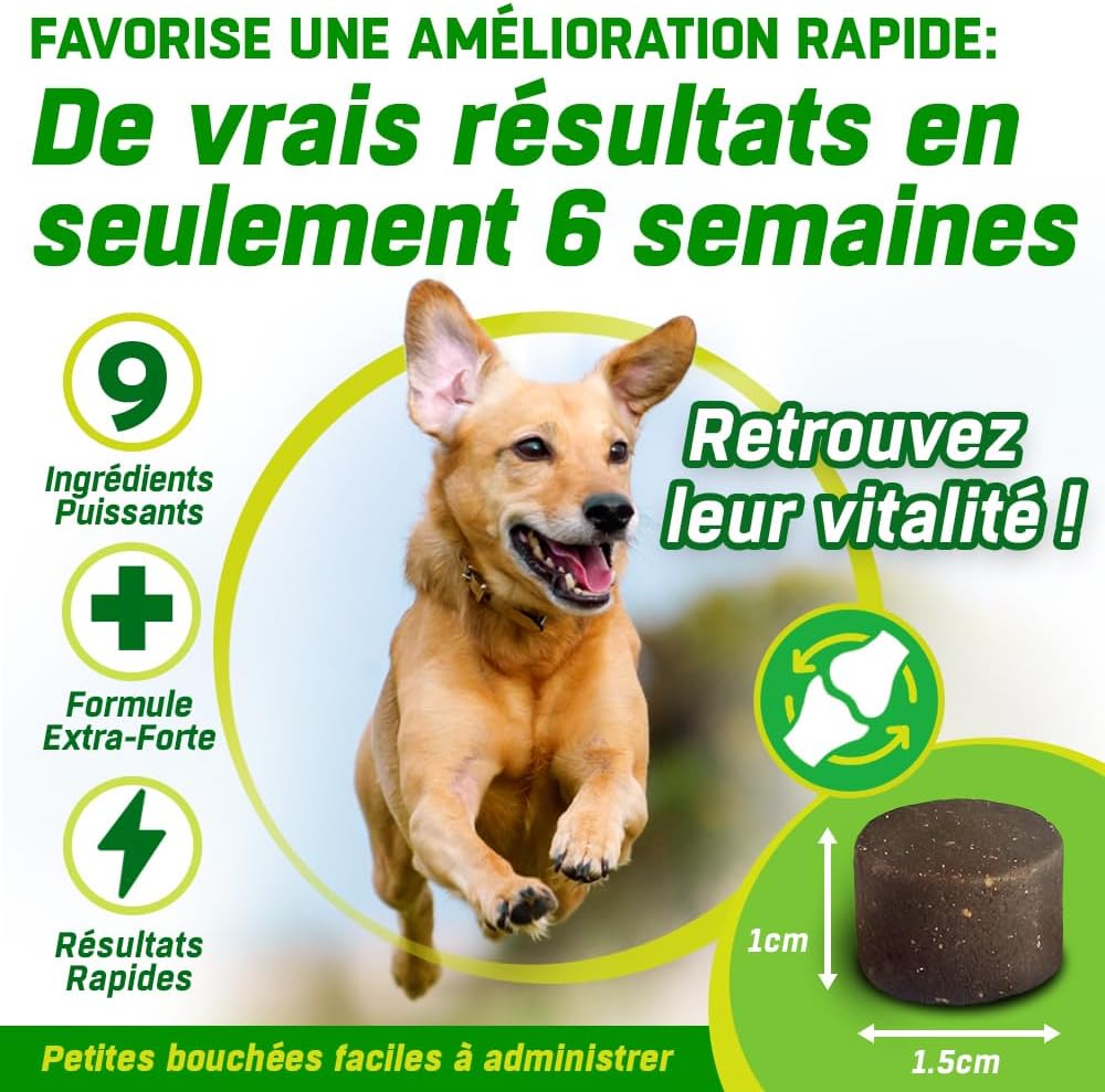 Hip Supplement + Joint Care Joint Care Senior Dog | 150 Chicken Flavour Bites | Glucosamine, Chondroitin, Green Mussel, Hemp Oil, MSM, Hyaluronic Acid, Manganese Vitamins - Image 6