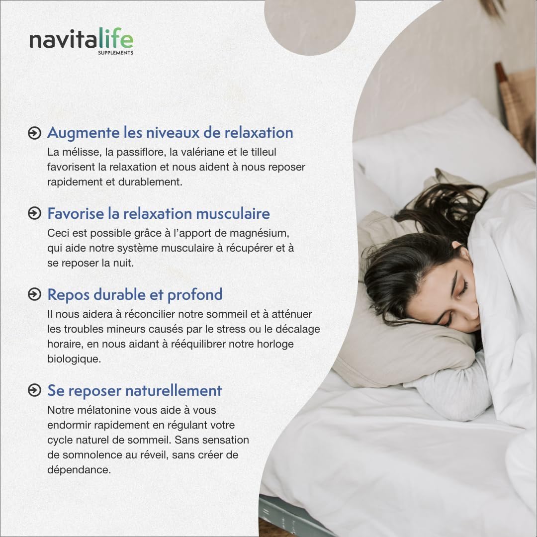 Melatonin 1.9 mg Pure with Magnesium, Passionflower and Lemon Balm | Sleep Aids for Deep Sleep | Highly Bioavailable Fast Acting Melatonin | 90 Vegetarian Capsules - Image 7