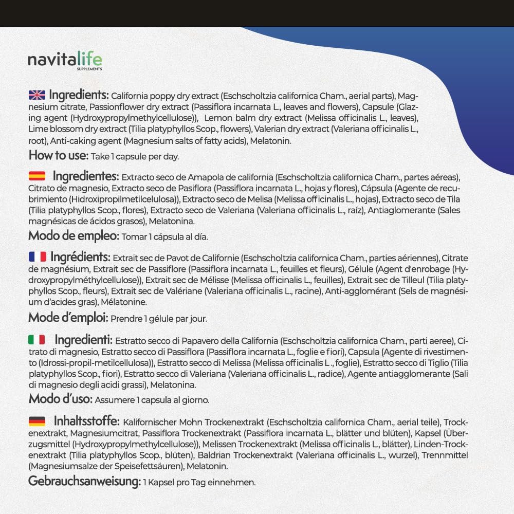 Melatonin 1.9 mg Pure with Magnesium, Passionflower and Lemon Balm | Sleep Aids for Deep Sleep | Highly Bioavailable Fast Acting Melatonin | 90 Vegetarian Capsules - Image 8