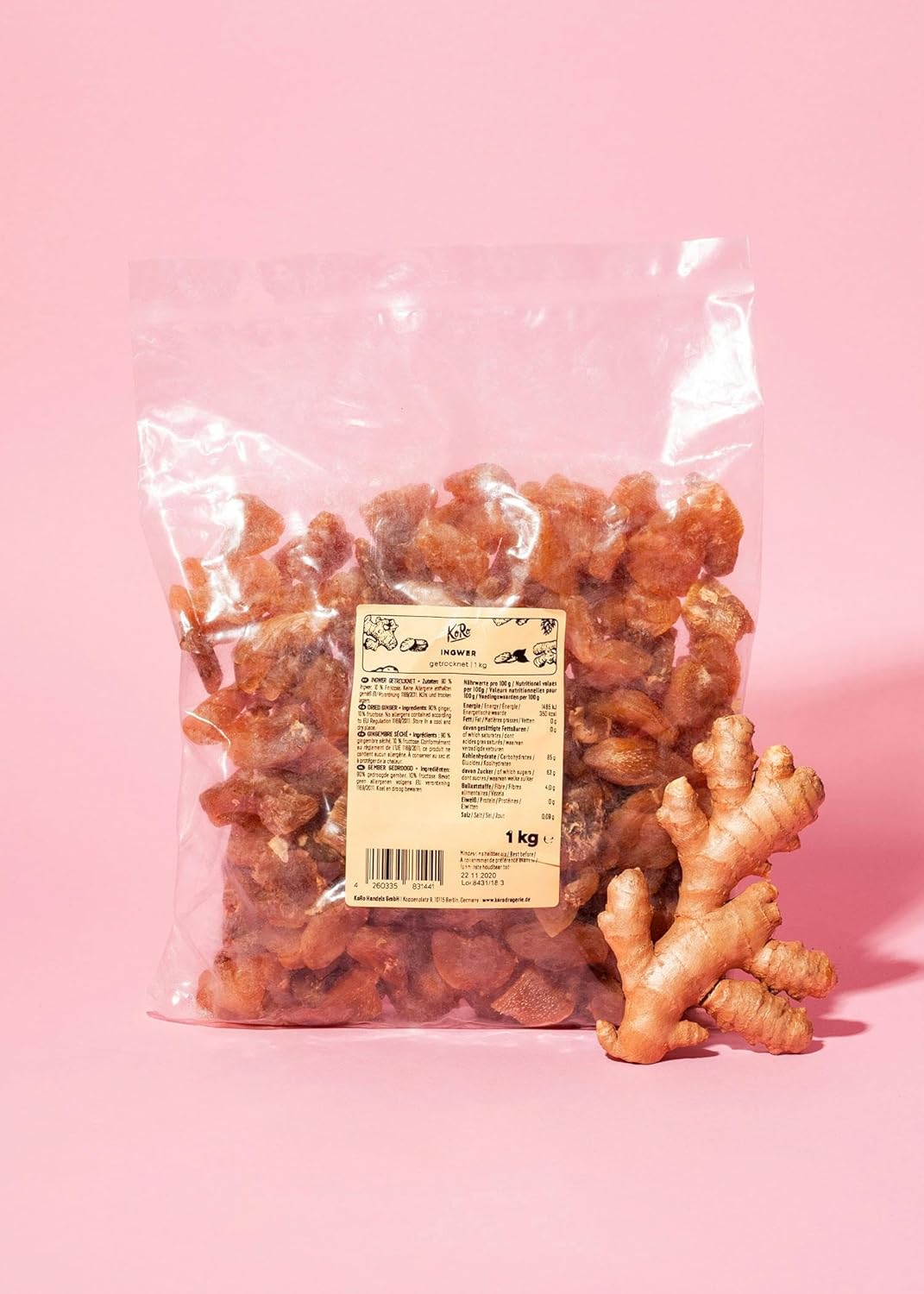 KoRo - Dried Ginger | 1 kg - Sulfur Free Dried Fruit, Economical Packaging - Image 3