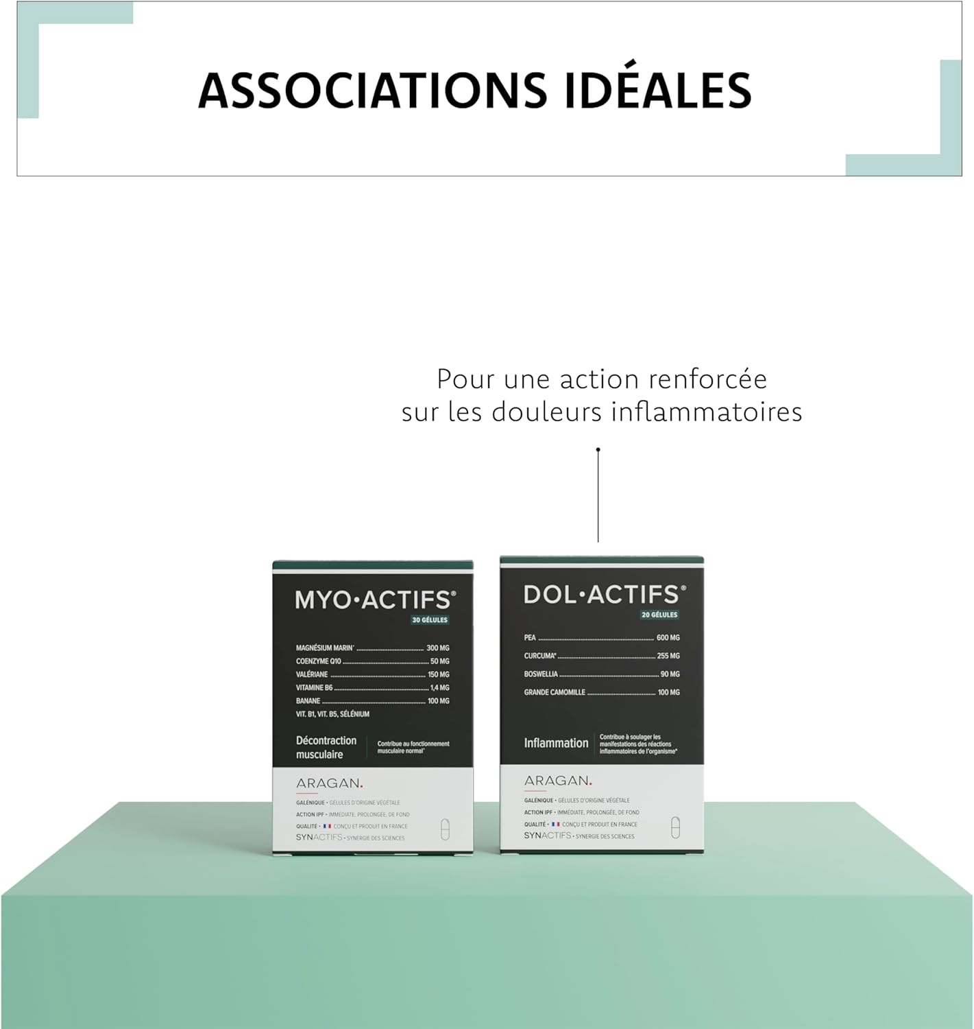 ARAGAN - Synactives Pack of 2 Myoactives - Dietary Supplement for Muscle Relaxation - Marine Magnesium, Coenzyme Q10, Valerian, Vitamins - 60 capsules - 1 month taken - Made in France - Image 8