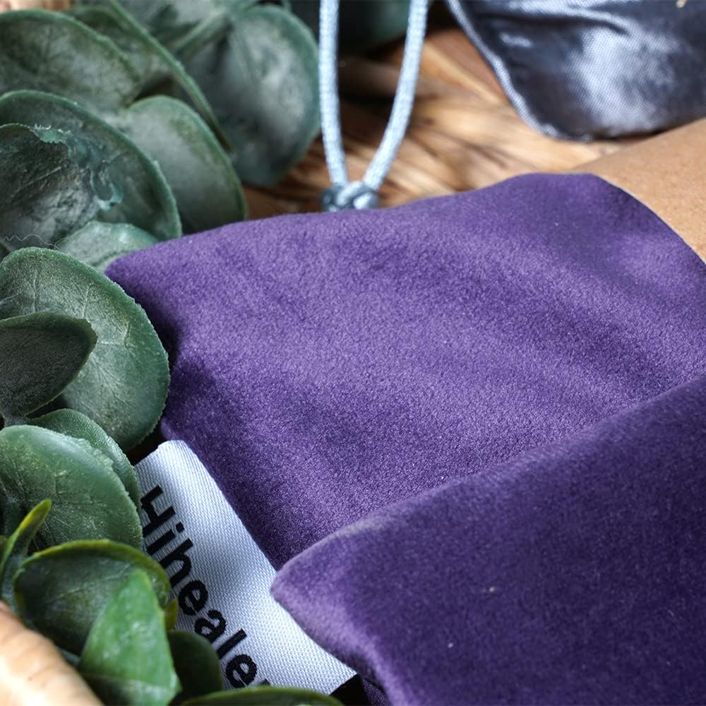 Hihealer Eye Mask with Weight and Lavender, Yoga Meditation Accessory for Sleep, Relaxation and Personal Care, Ideal Christmas Gift for Women and Moms (2, White & Purple) - Image 13