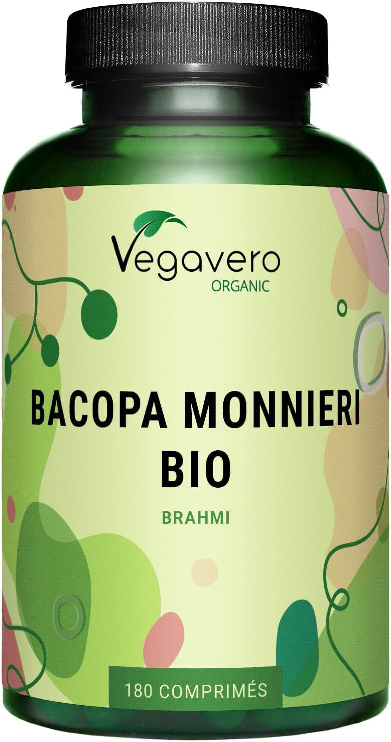 Bacopa Monnieri Organic Vegavero | 180 Tablets | Nootropic: Memory + Focus | Unique: Brahmi BIOLOGICAL With Bacosides | Vegan - Image 2